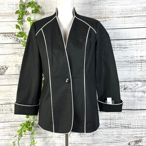 Studio by Liz Claiborne Blazer Jacker sz Small Medium Black Stretch Career Suit